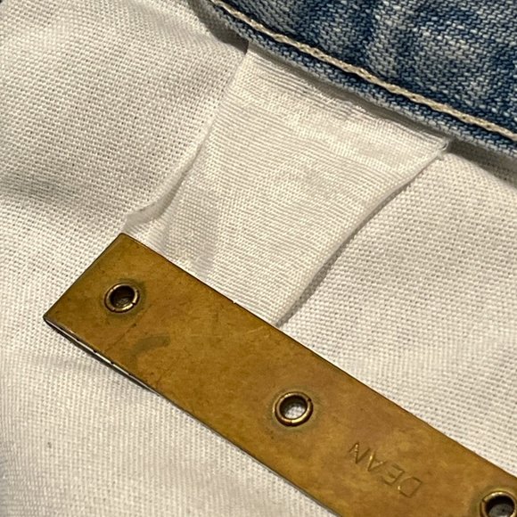 RIDERS BY LEE Jeans Lt Wash 34" Waist Length 39 1/2" Mom Style High Waist - Picture 15 of 16